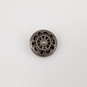 Metala poga  ar kājiņu 23 mm / Antīkās Sudraba