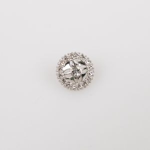 Metala poga  ar kājiņu 11 mm / Sudraba