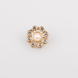 Metala poga  ar kājiņu 11 mm / Zelta