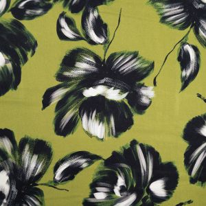 Viskozes satīns Brushed Peony / 205 Zaļa