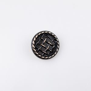 Metala poga  ar kājiņu 25 mm / Vecs sudrabs