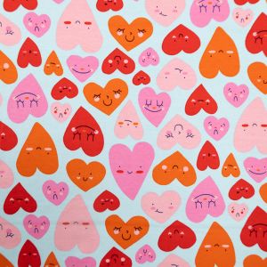 Krāsaina  trikotāža / D22 Sirdis