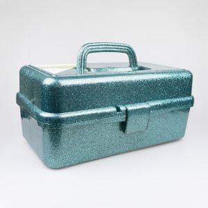 Plastmasas rokdarbu kaste Glitter Storage Box / Zaļa