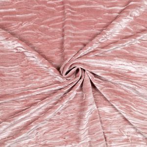 Samts ar kroplējuma efektu Pleated / D2 Antīks rozā