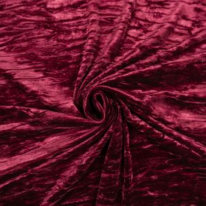 Samts ar kroplējuma efektu Pleated / D4 Vīna