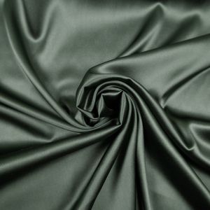 Dabīgā zīda audums “Pure Stretch Silk” / Tumši Zaļš