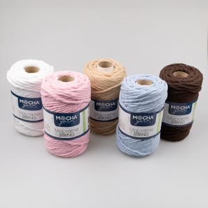 Makramē aukla Mocha Yarn Macrame String 3 mm / Dažādi toņi