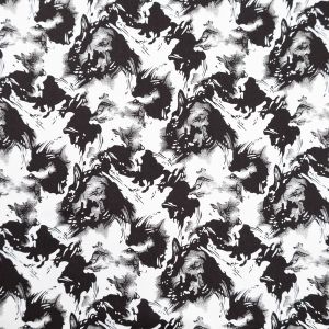 Viskozes audums ar digitālu uzdruku / D14