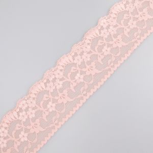Elastīgas mežģīnes D22 / Gaiši rozā 6cm