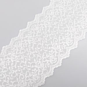 Elastīgas mežģīnes D29 / Balts 17cm