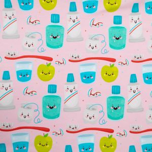 GOTS jersey / Glada tänder rosa