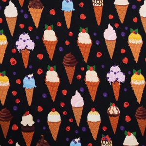 GOTS trikotāža / Glass och bär choklad