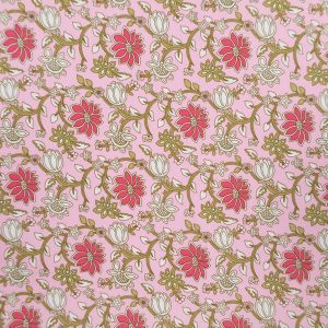 Kokvilnas audums / Rozā