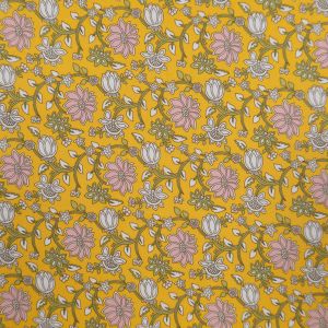 Kokvilnas audums / Dzeltens