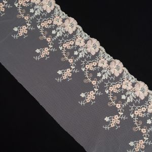 Mežģīnes 220 mm / Krema - Gaiši zaļš