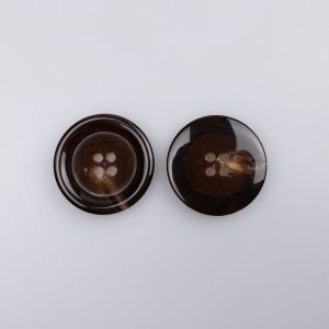Vienkārša poga 28 mm / Tumši brūns