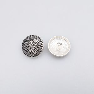 Metāla poga ar kājiņu 18 mm / Sudraba