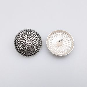 Metāla poga ar kājiņu 23 mm / Sudraba