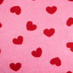 Mākslīgā kažokāda ar īsu plūksnu Hearts / 1 Rozā