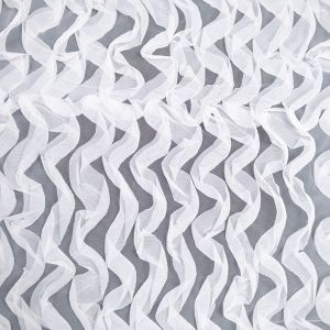3D šifona audums Wave / Ziloņkaula