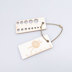 Abakhan koka mini adāmadatu izmēru mērītājs ar lineālu, 6,8 × 3 cm