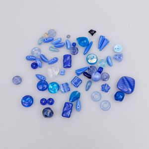 Presēta stikla pērlīšu maisījums 25 g / Blue