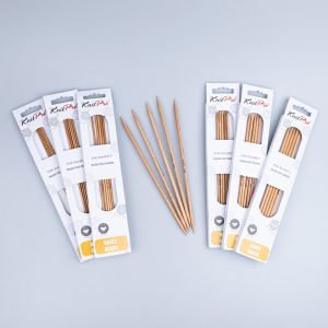 KnitPro koka zeķu adāmadatas Basix Beech 20 cm, 5 gab. / Dažādi izmēri