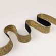 Gumija lurex 30 mm / Melns-Zelta
