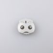 Stoperis ar diviem caurumiem 15x15mm / Pelēks 314