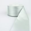 Divpusēja atlasa lente 50 mm / 0009 Light Silver