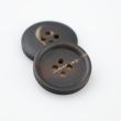 Apaļa poga ar apmalēm / 15 mm / 2989 Melns