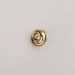 Metala poga ar apmalēm 15 mm / Shank button, Gold