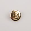 Metala poga ar apmalēm 18 mm / Shank button, Gold