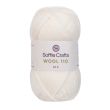 Dzija Soffie Crafts Wool 110 50 g / Dabīgi balts 010