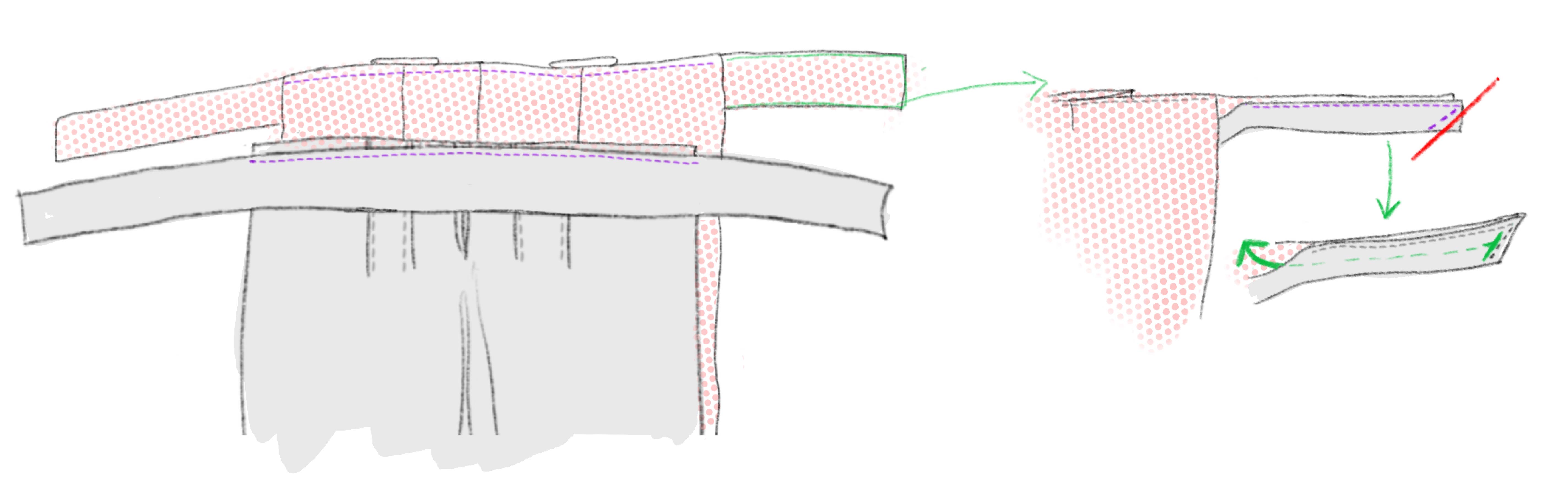 Lentes galu nošūšana leņķī.