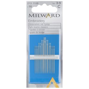 Ручные иглы Milward / Иглы для вышивальные / раз. 3-9 16 шт