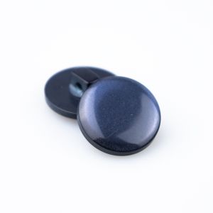 Пуговица с задником с жемчужным блеском 16 мм / Темно-синий
