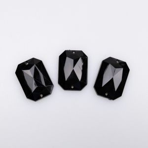 Клеевые гранёные стразы 18x25 мм / Черный