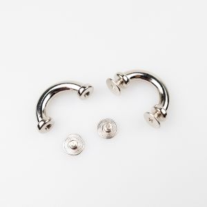 Металлическая ручка с винтами 15 mm / Никель