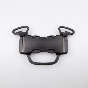 Пластиковый карабин фастекс двусторонний 5 петель / 332 Черный