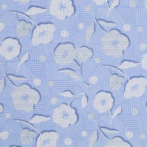 Хлопковый поплин Floral / Cиний