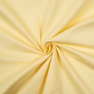 Однотонная хлопковая ткань / Светло-желтая