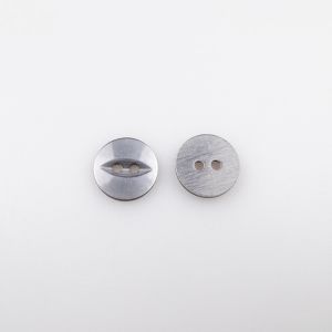 Пуговица Fish eye 14 мм / Cерaя