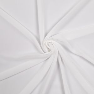Однотонный искусственный шелк Georgette / Натуральный белый