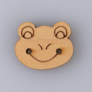 Пуговица деревянная / Лягушка