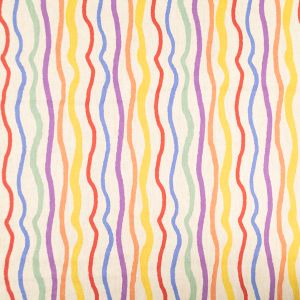 Красочная хлопчатобумажная ткань Wavy lines / Mульти