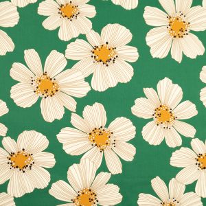 Поплин с дигипринтом Anemone / Зеленый