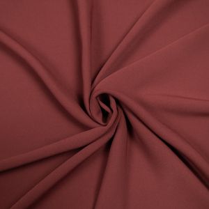 Однотонная ткань для платья / Коричневато-красный