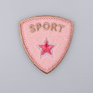 Термотрансферная наклейка / Pink SPORT emblem