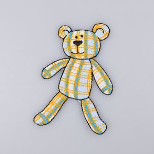 Термотрансферная наклейка / Orange-blue bear